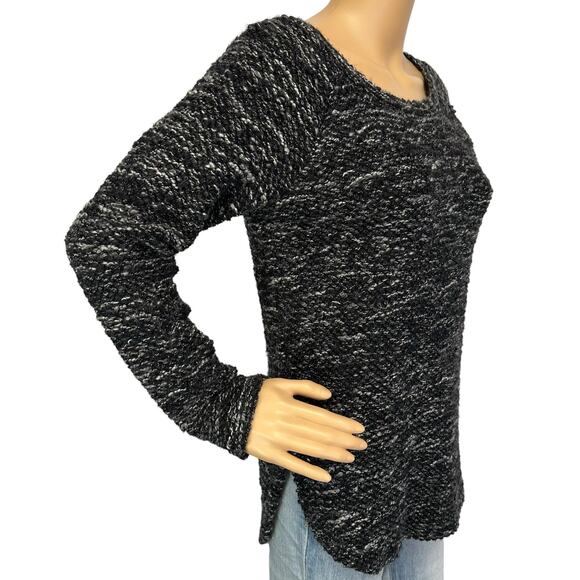 2/$15 Jessica Simpson Wool Blend Kitten Sweater Black Gray Metallic Size XS - Picture 3 of 13